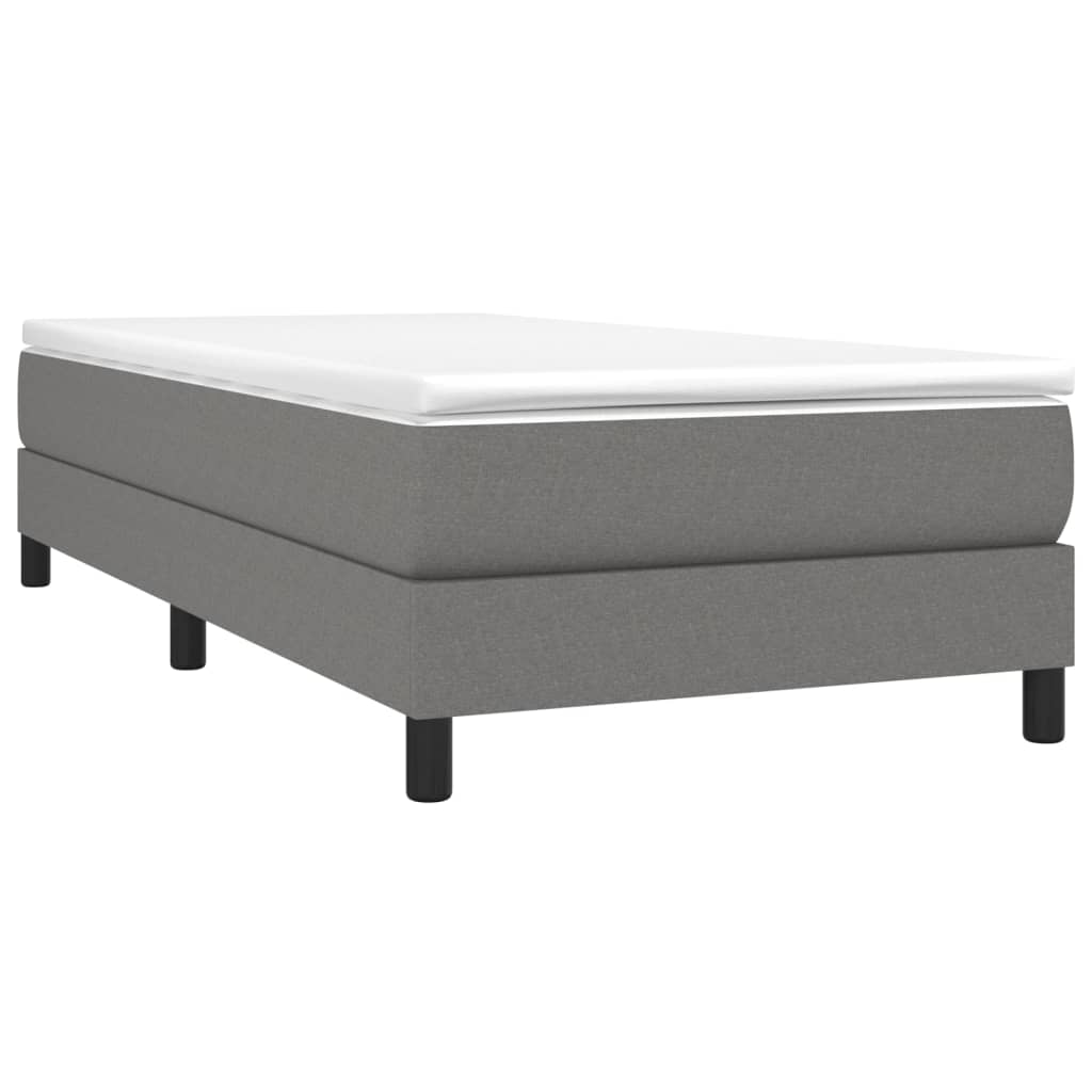 Boxspring sengeramme Mørkegrå 100x200 cm Stof