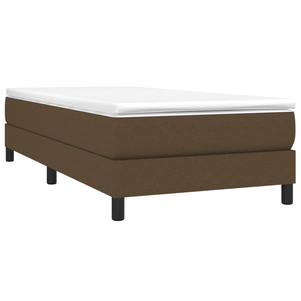 Boxspring sengeramme Mørkebrun 100x200 cm Stof