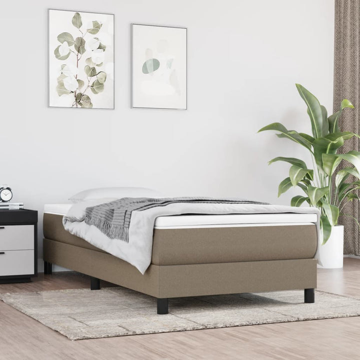 Boxspring sengeramme Taupe 100x200 cm Stof
