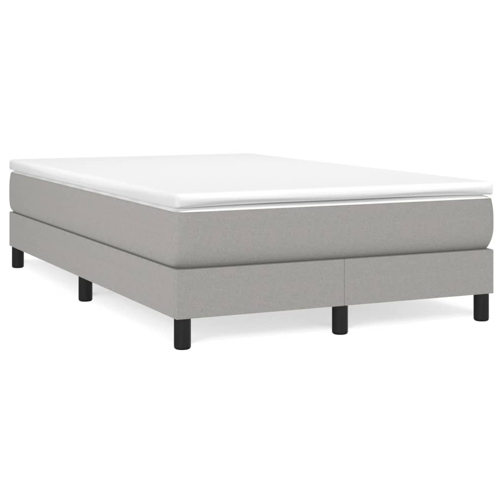 Boxspring sengeramme Lysegrå 120x200 cm Stof