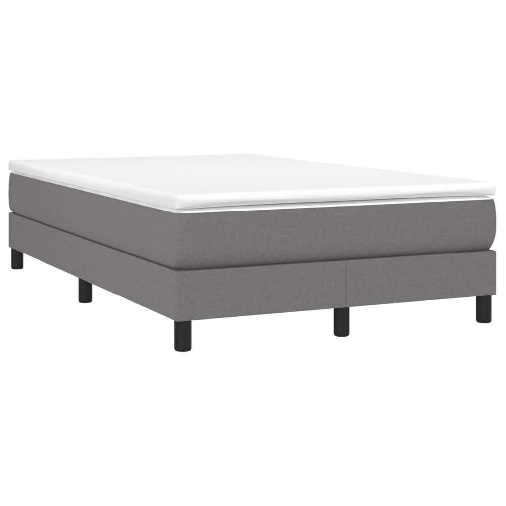 Boxspring sengeramme Mørkegrå 120x200 cm Stof