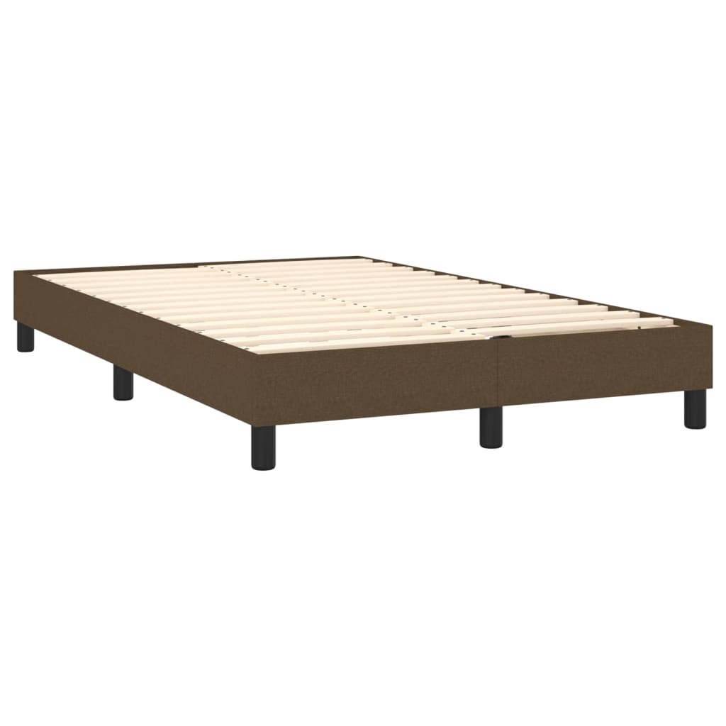 Boxspring sengeramme Mørkebrun 120x200 cm Stof