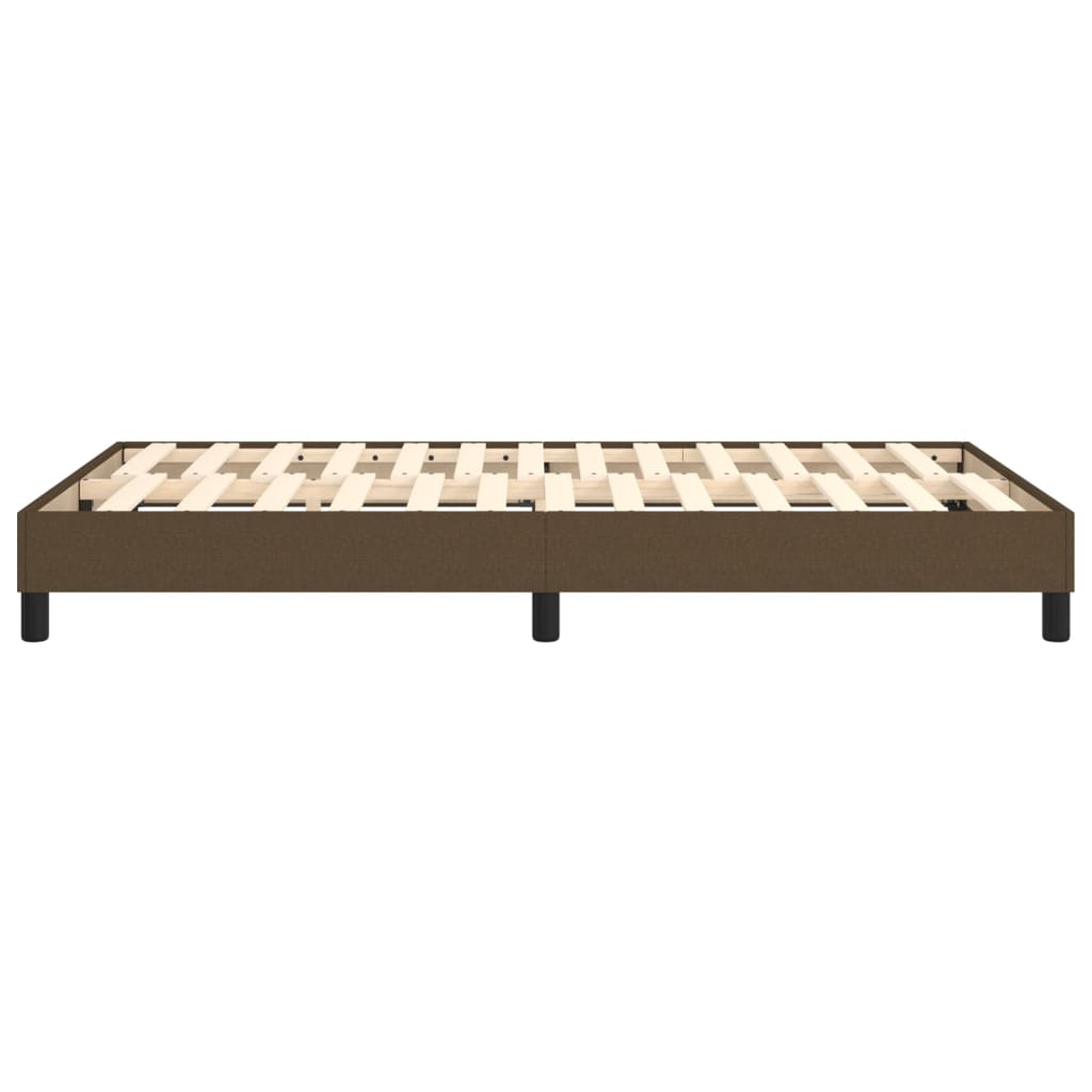 Boxspring sengeramme Mørkebrun 120x200 cm Stof