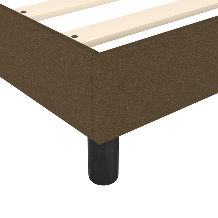 Boxspring sengeramme Mørkebrun 120x200 cm Stof