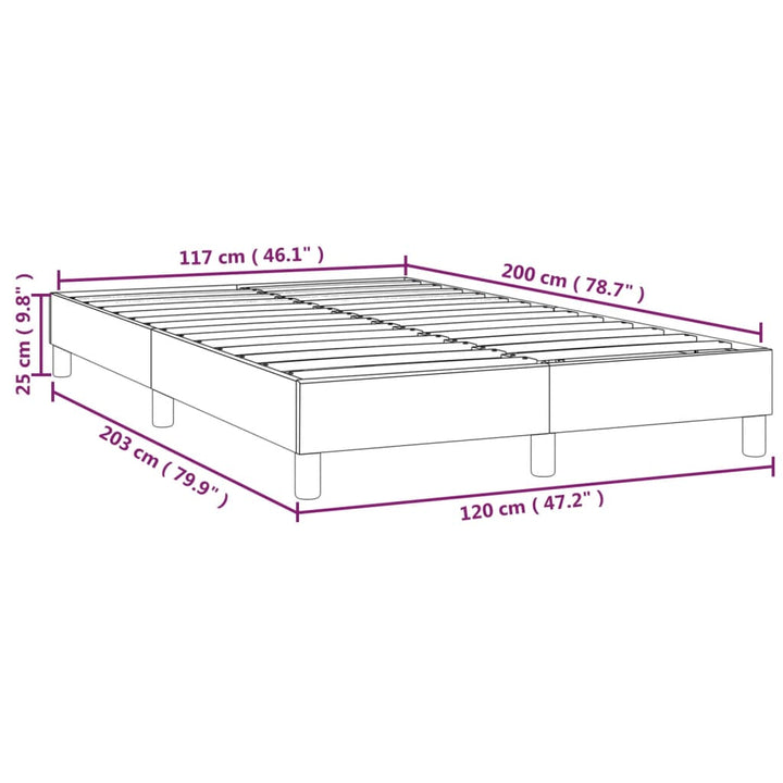 Boxspring sengeramme Mørkebrun 120x200 cm Stof