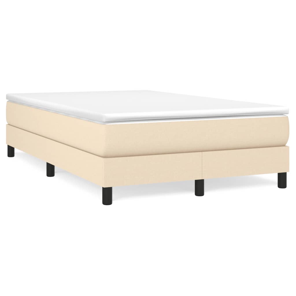 Boxspring sengeramme Creme 120x200 cm Stof