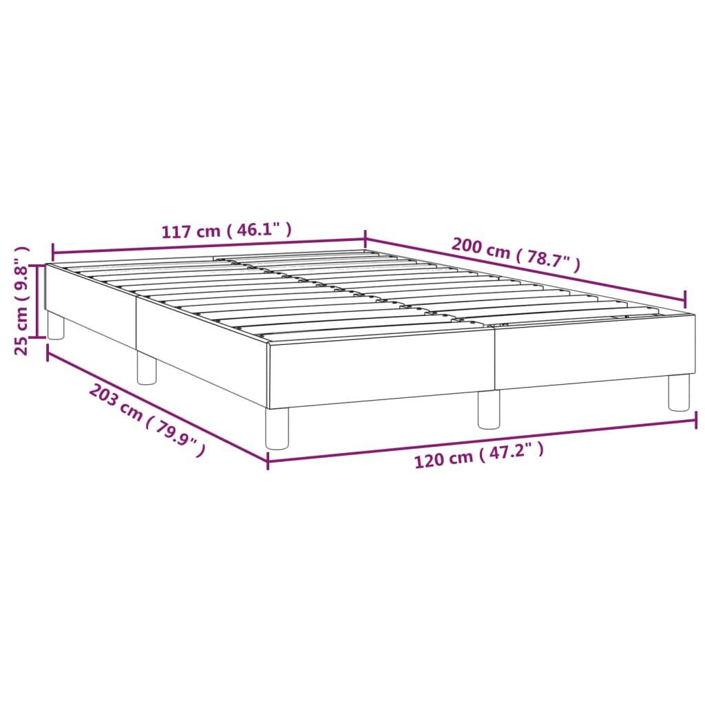 Boxspring sengeramme Creme 120x200 cm Stof
