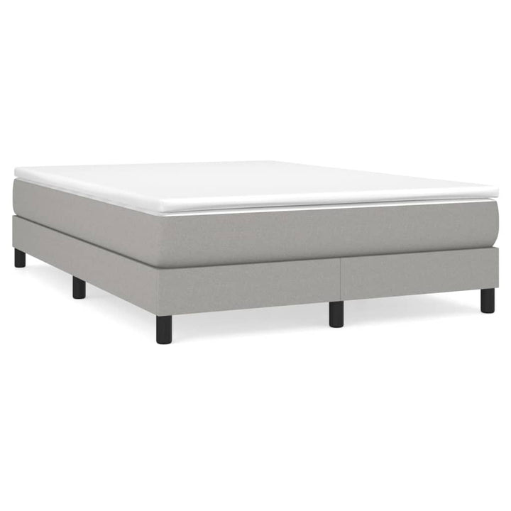 Boxspring sengeramme 140x190 cm stof lysegrå