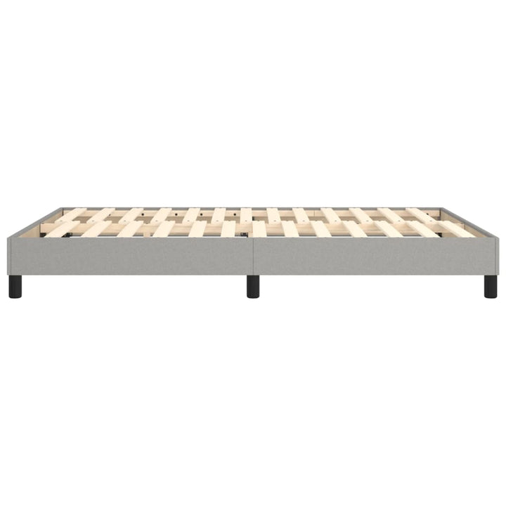 Boxspring sengeramme 140x190 cm stof lysegrå