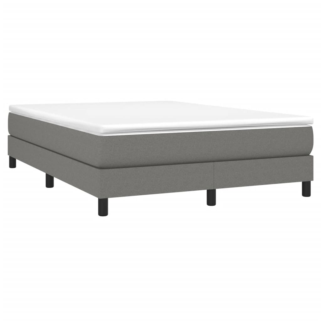 Boxspring sengeramme 140x190 cm stof mørkegrå