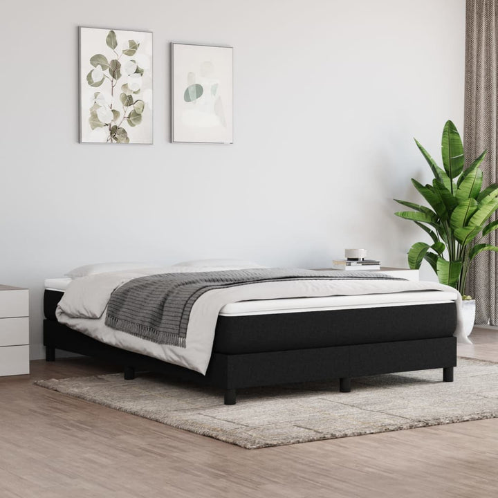 Boxspring sengeramme 140x190 cm stof sort