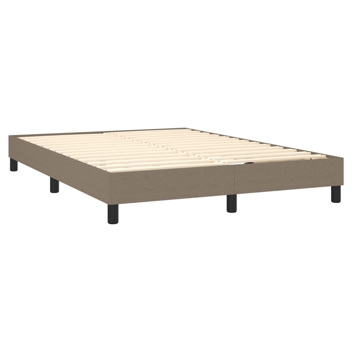 Boxspring sengeramme 140x190 cm stof gråbrun