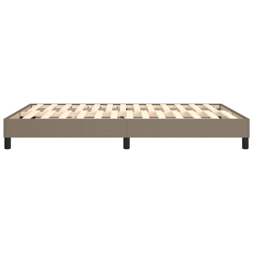 Boxspring sengeramme 140x190 cm stof gråbrun