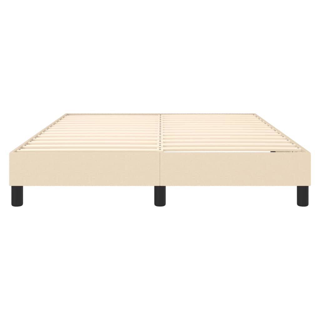 Boxspring sengeramme 140x190 cm stof cremefarvet