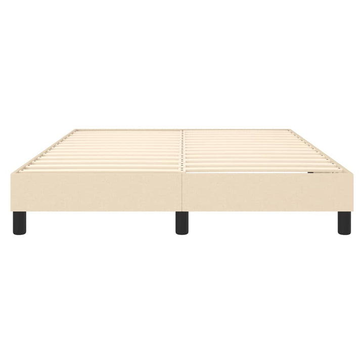 Boxspring sengeramme 140x190 cm stof cremefarvet