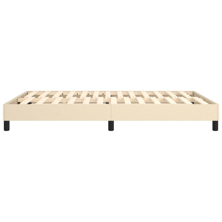 Boxspring sengeramme 140x190 cm stof cremefarvet