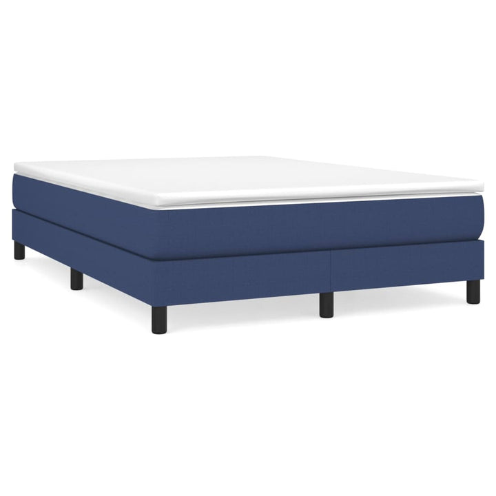 Boxspring sengeramme 140x190 cm stof blå