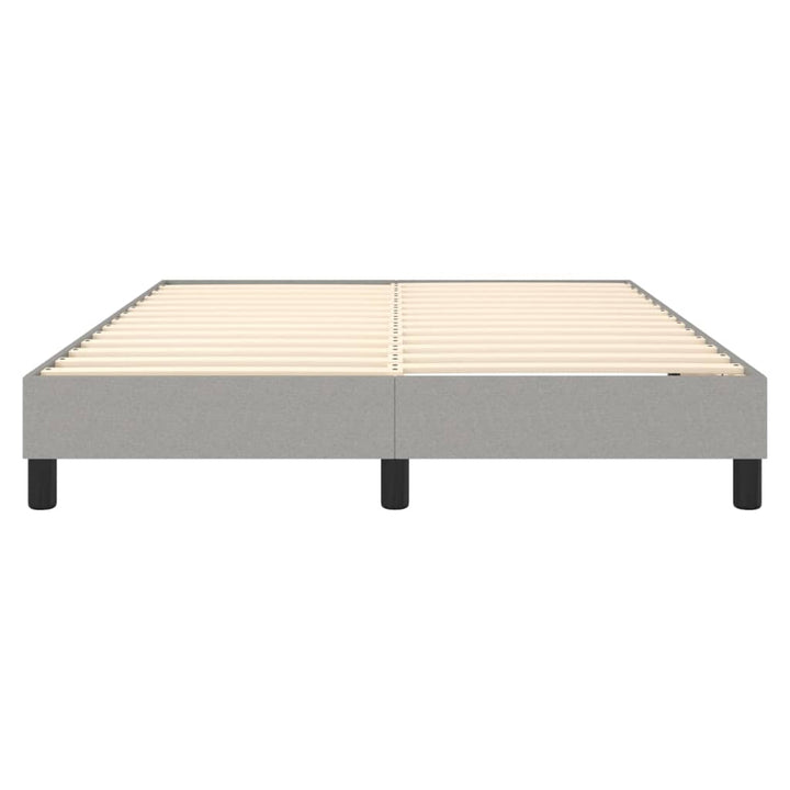 Boxspring sengeramme 140x200 cm stof lysegrå