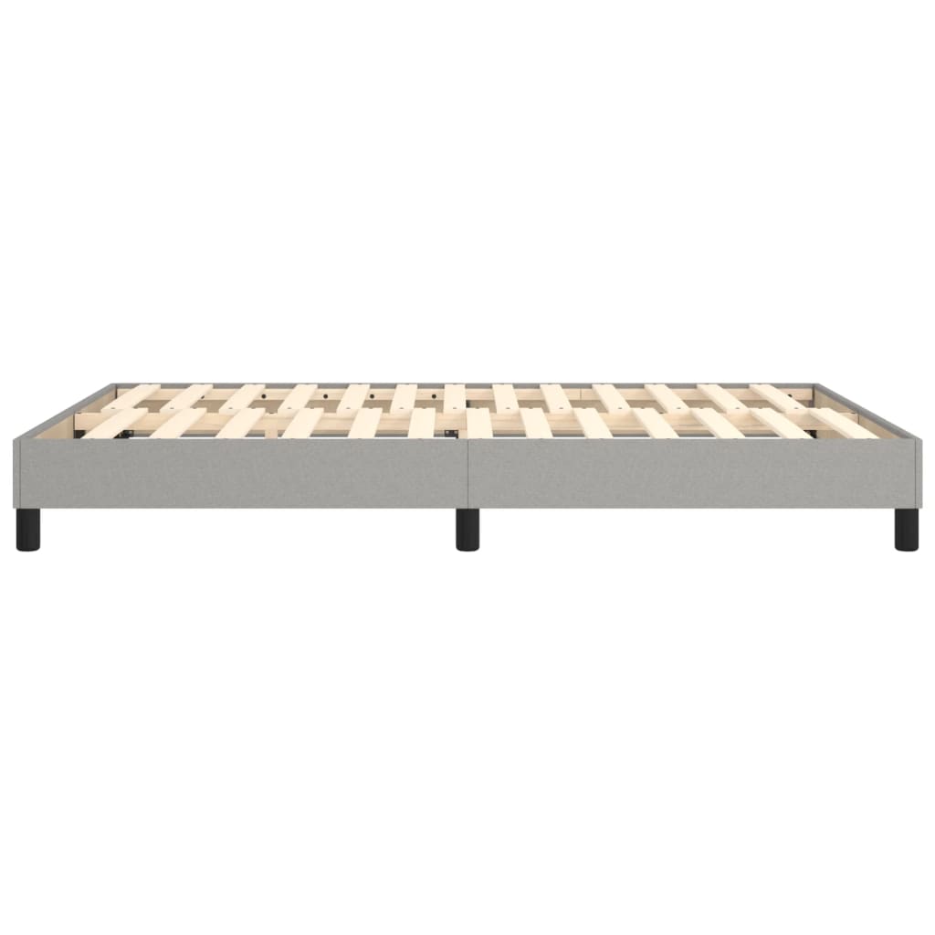 Boxspring sengeramme 140x200 cm stof lysegrå