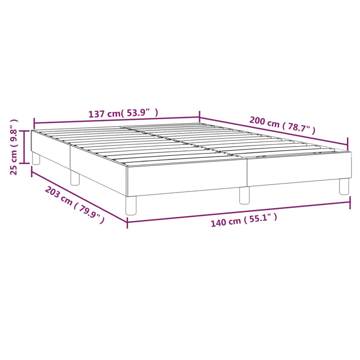 Boxspring sengeramme 140x200 cm stof mørkegrå