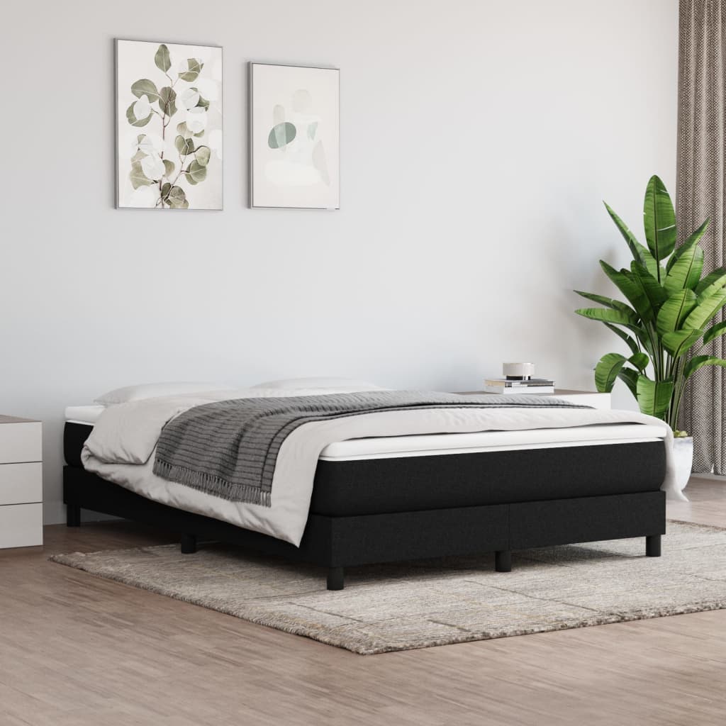 Boxspring sengeramme 140x200 cm stof sort
