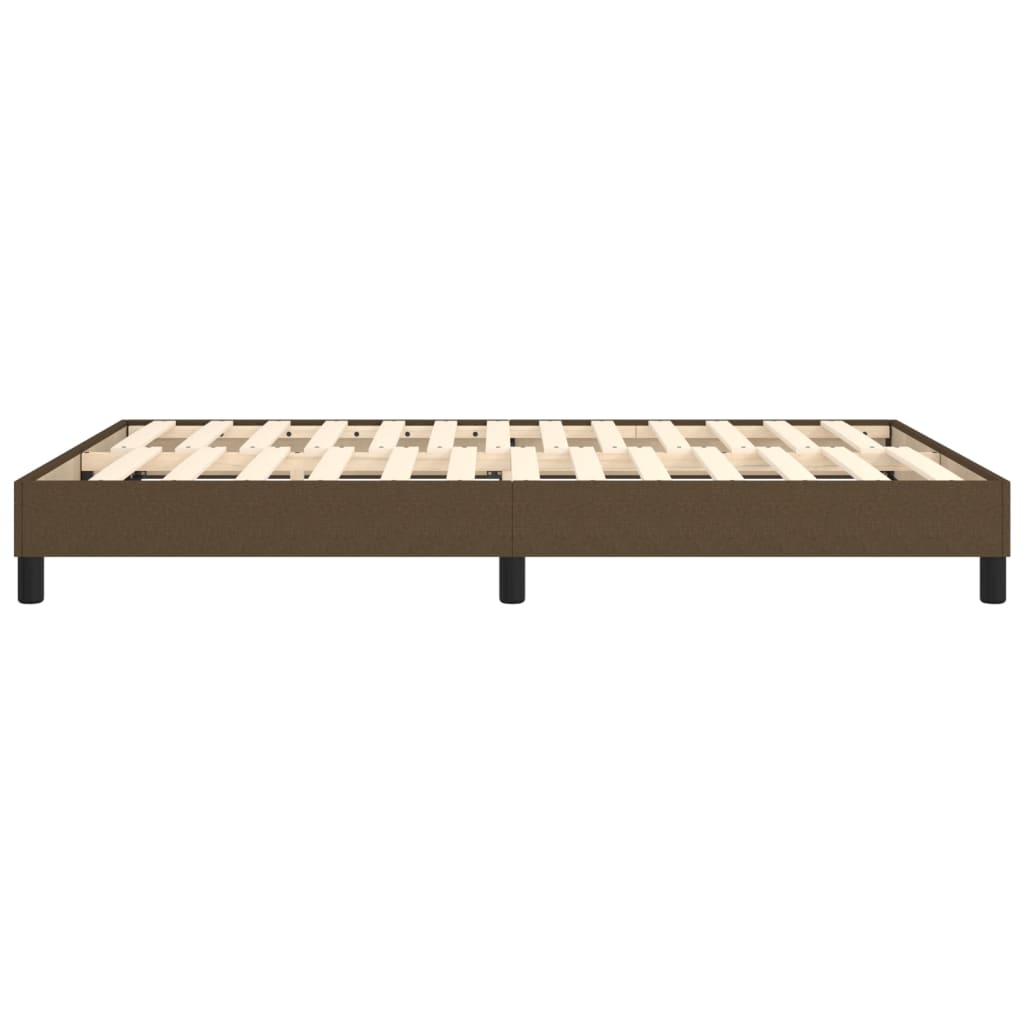 Boxspring sengeramme 140x200 cm stof mørkebrun