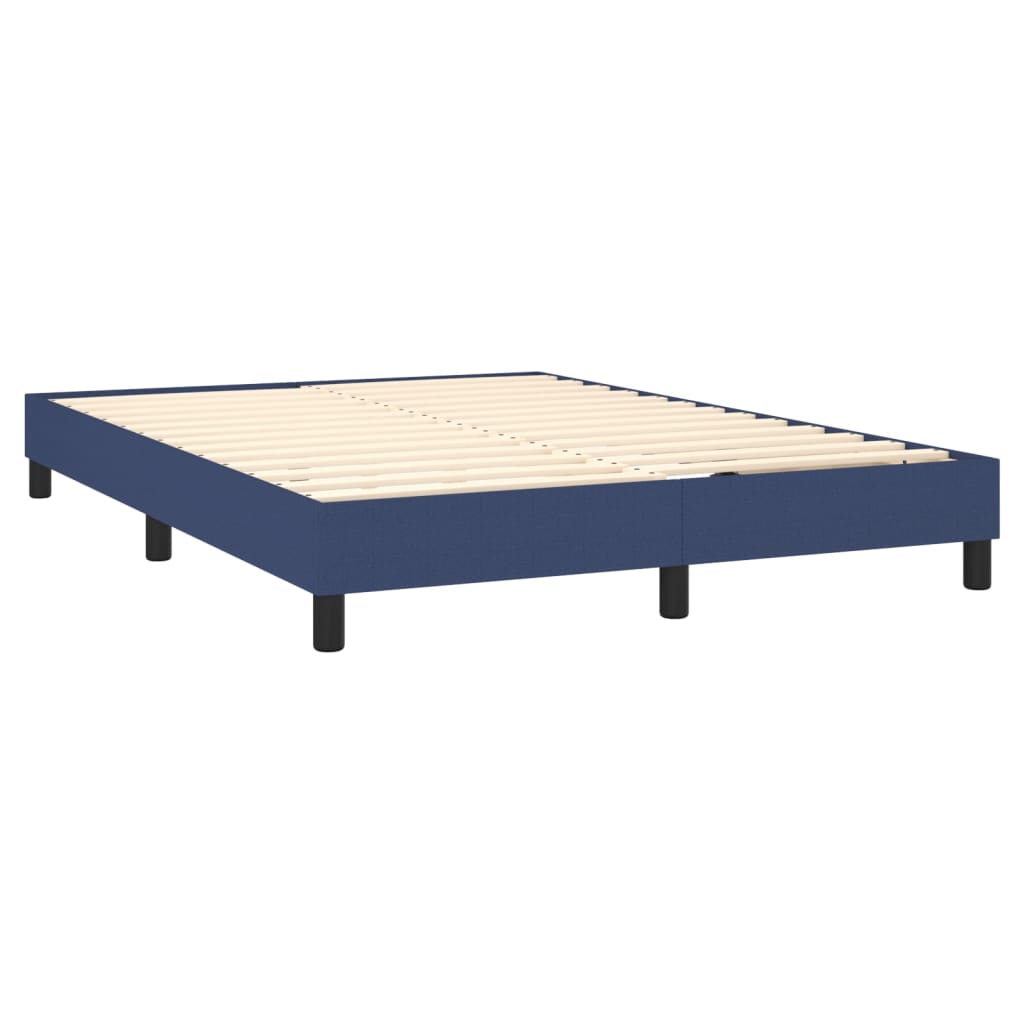 Boxspring sengeramme 140x200 cm stof blå