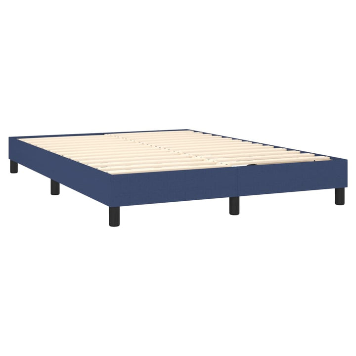 Boxspring sengeramme 140x200 cm stof blå