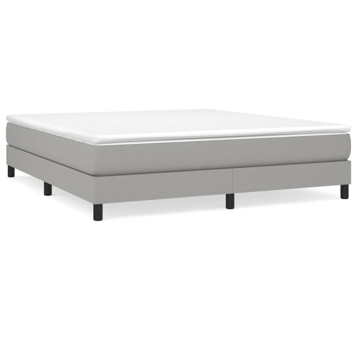 Boxspring sengeramme 160x200 cm stof lysegrå