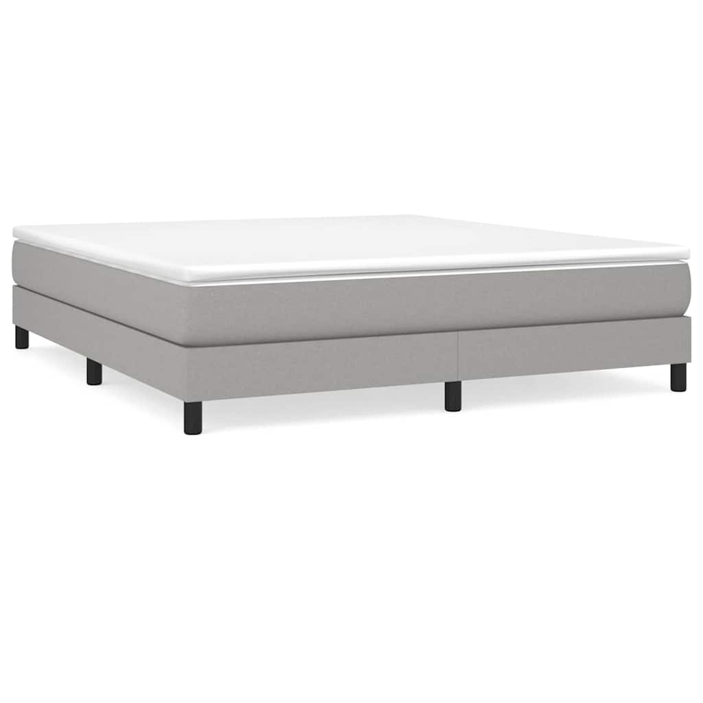 Boxspring sengeramme 160x200 cm stof lysegrå