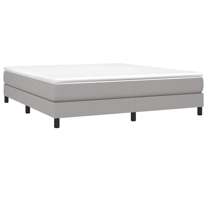 Boxspring sengeramme 160x200 cm stof lysegrå