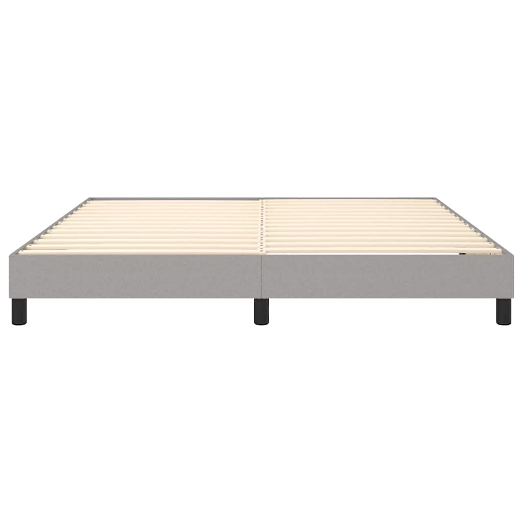 Boxspring sengeramme 160x200 cm stof lysegrå