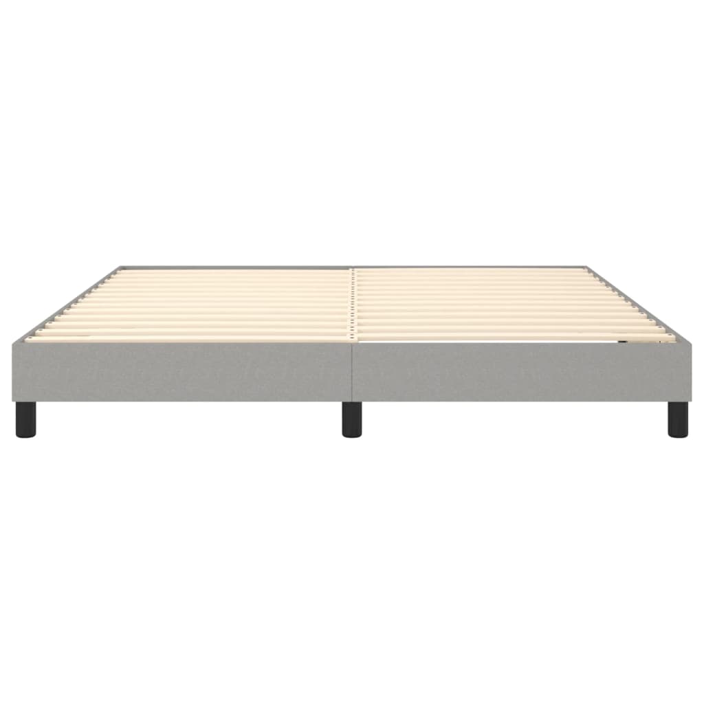 Boxspring sengeramme 160x200 cm stof lysegrå
