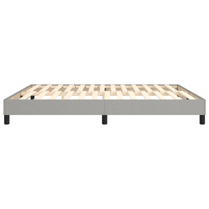 Boxspring sengeramme 160x200 cm stof lysegrå
