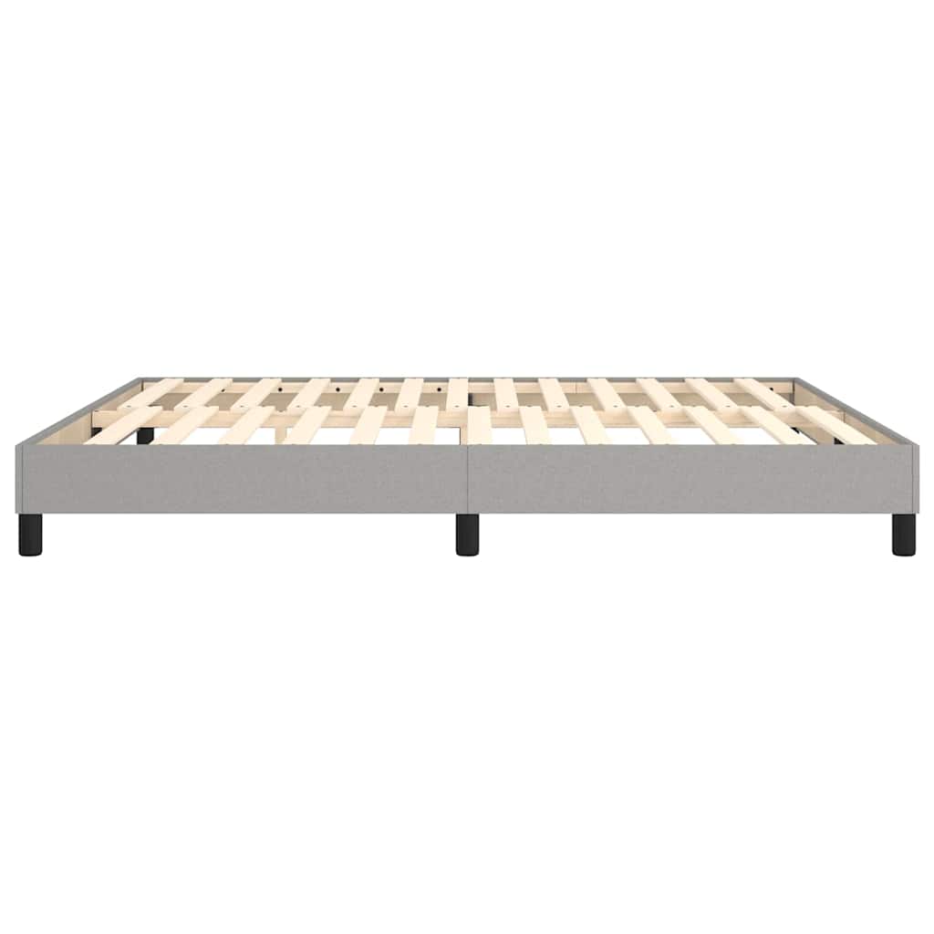 Boxspring sengeramme 160x200 cm stof lysegrå