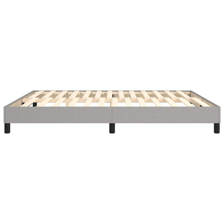 Boxspring sengeramme 160x200 cm stof lysegrå