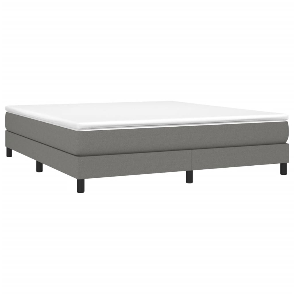 Boxspring sengeramme 160x200 cm stof mørkegrå