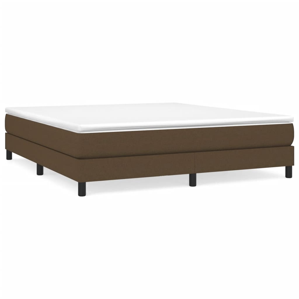Boxspring sengeramme 160x200 cm stof mørkebrun