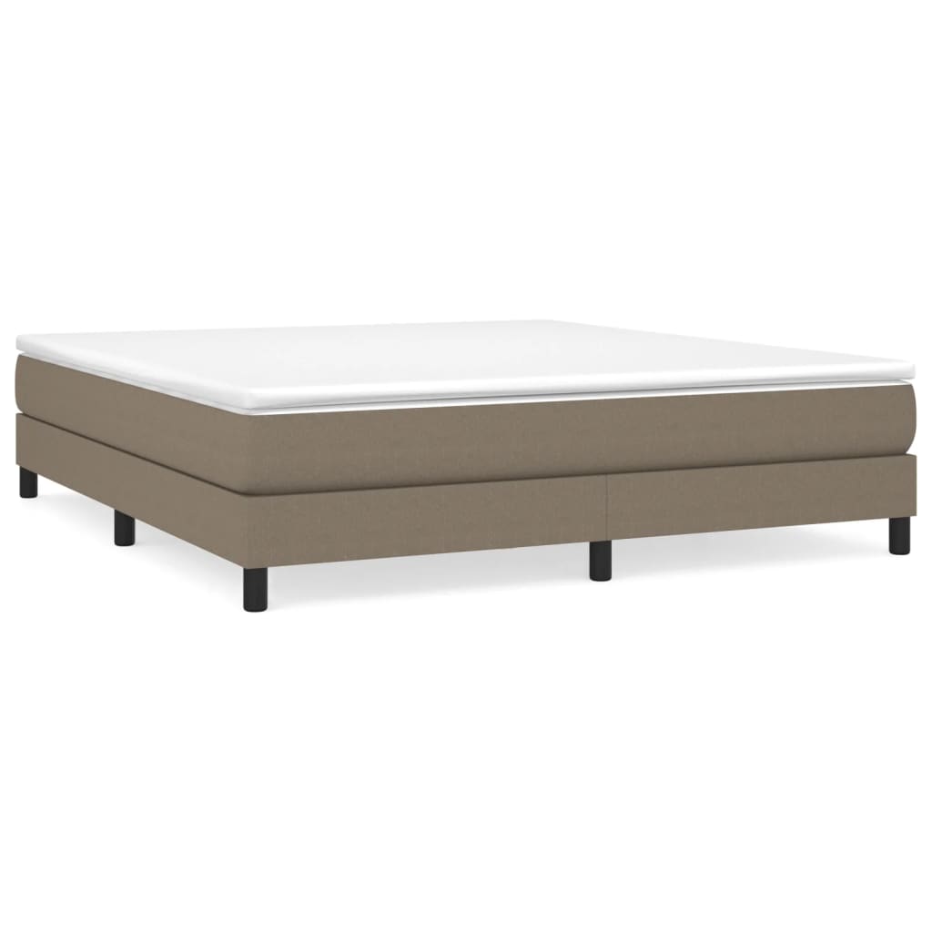 Boxspring sengeramme 160x200 cm stof gråbrun