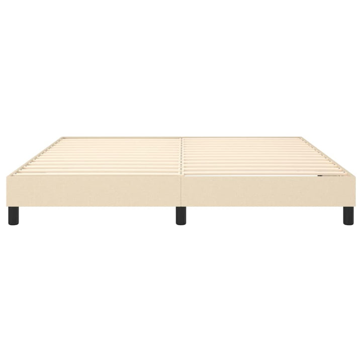 Boxspring sengeramme 160x200 cm stof cremefarvet