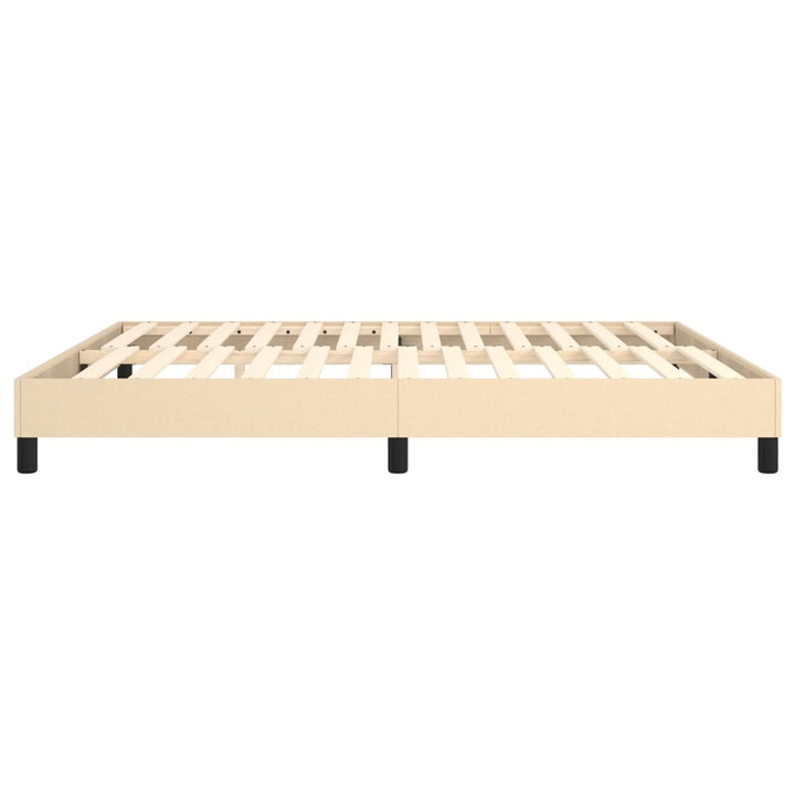 Boxspring sengeramme 160x200 cm stof cremefarvet
