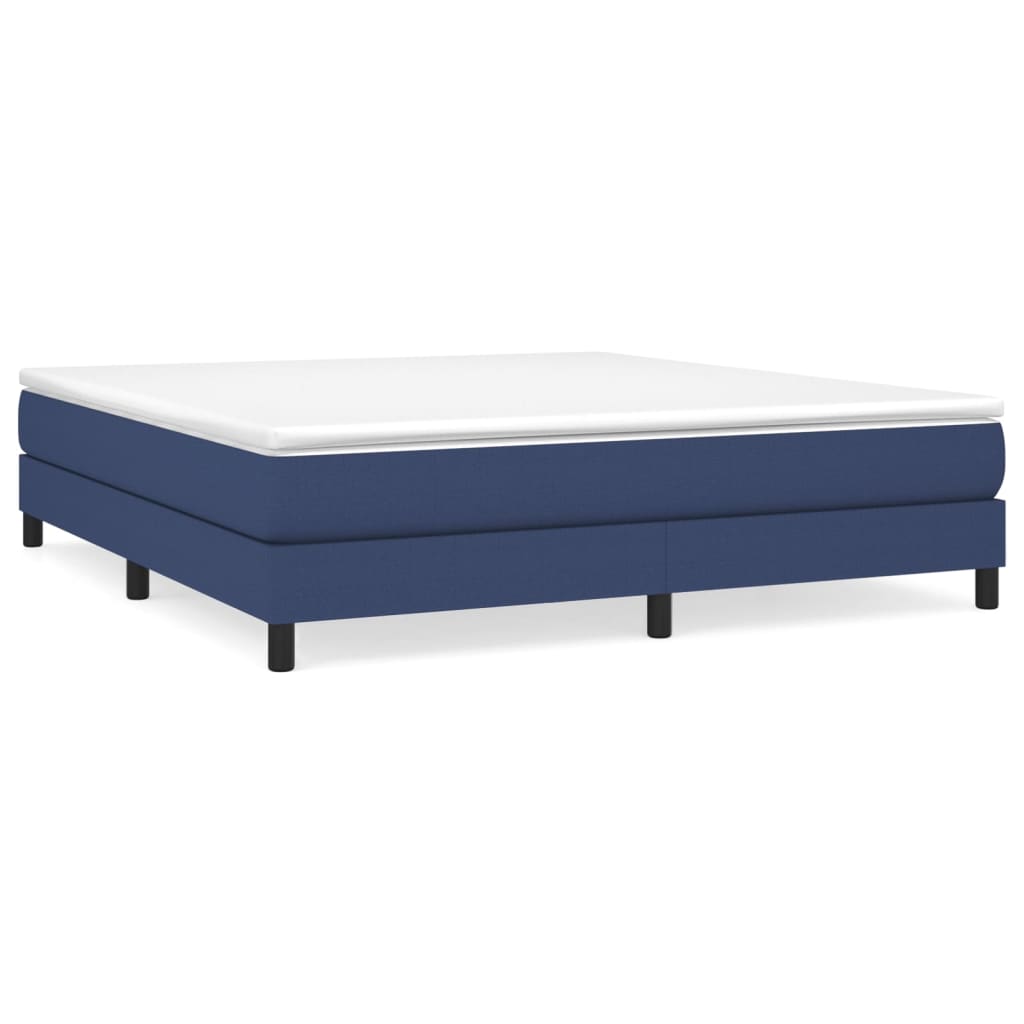 Boxspring sengeramme 160x200 cm stof blå