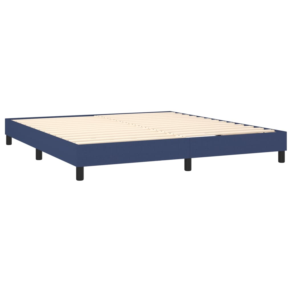 Boxspring sengeramme 160x200 cm stof blå