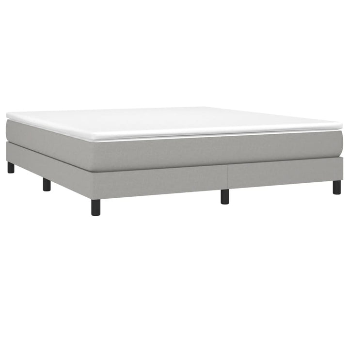 Boxspring sengeramme 180x200 cm stof lysegrå