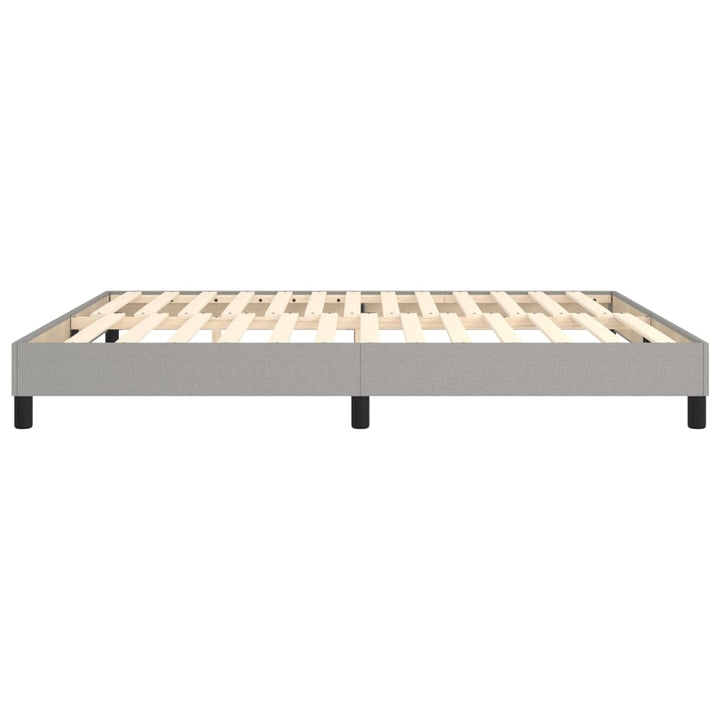 Boxspring sengeramme 180x200 cm stof lysegrå