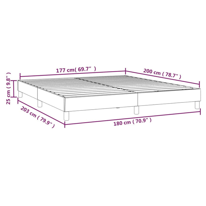 Boxspring sengeramme 180x200 cm stof mørkegrå