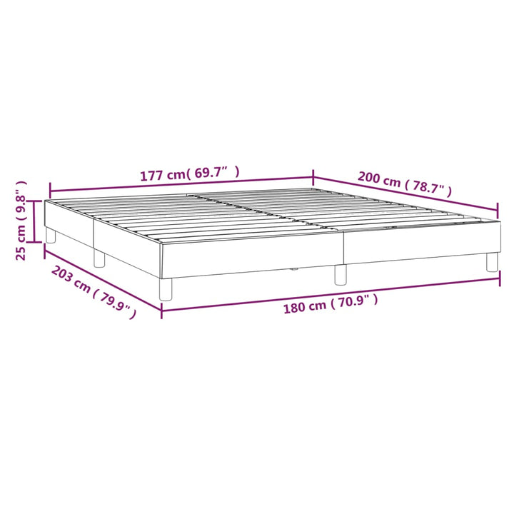 Boxspring sengeramme 180x200 cm stof mørkebrun