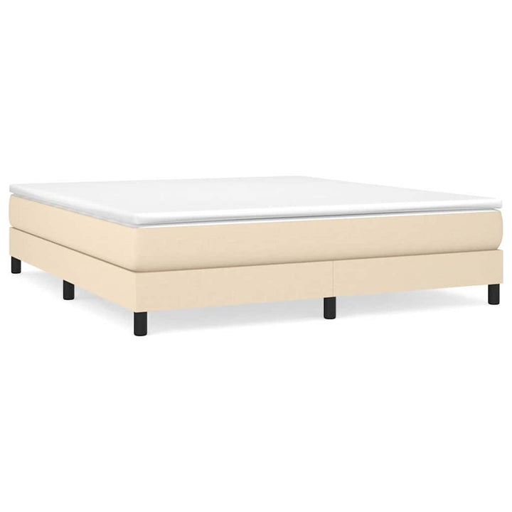 Boxspring sengeramme 180x200 cm stof cremefarvet