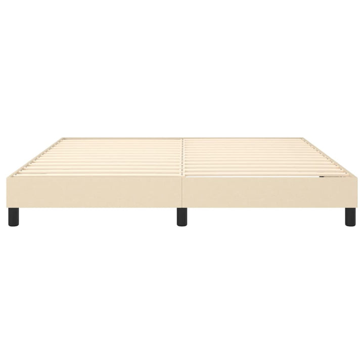 Boxspring sengeramme 180x200 cm stof cremefarvet