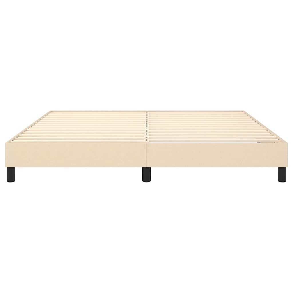 Boxspring sengeramme 180x200 cm stof cremefarvet